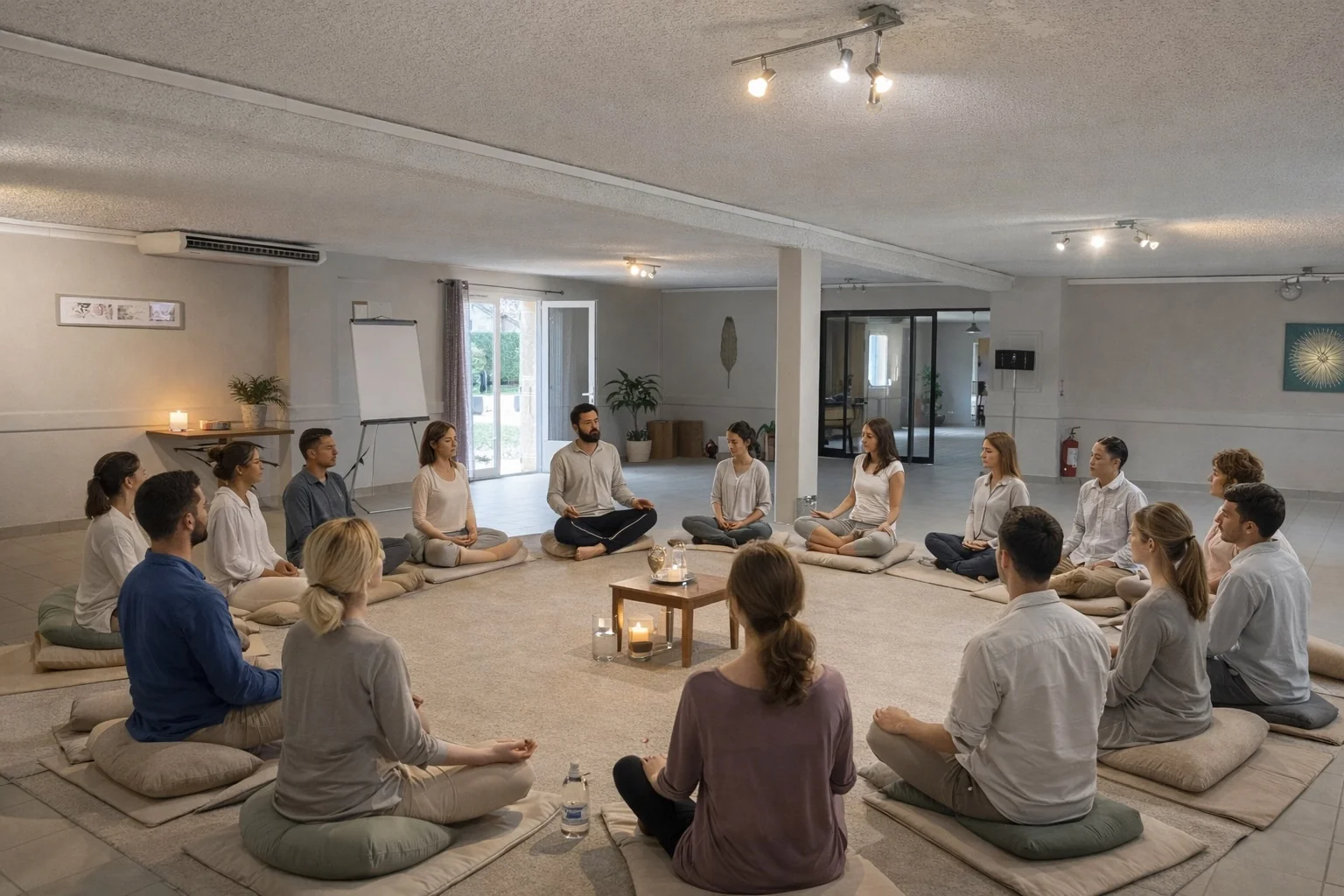 Salle de retraite et méditation au Domaine de la Noiseraie, Beaujolais