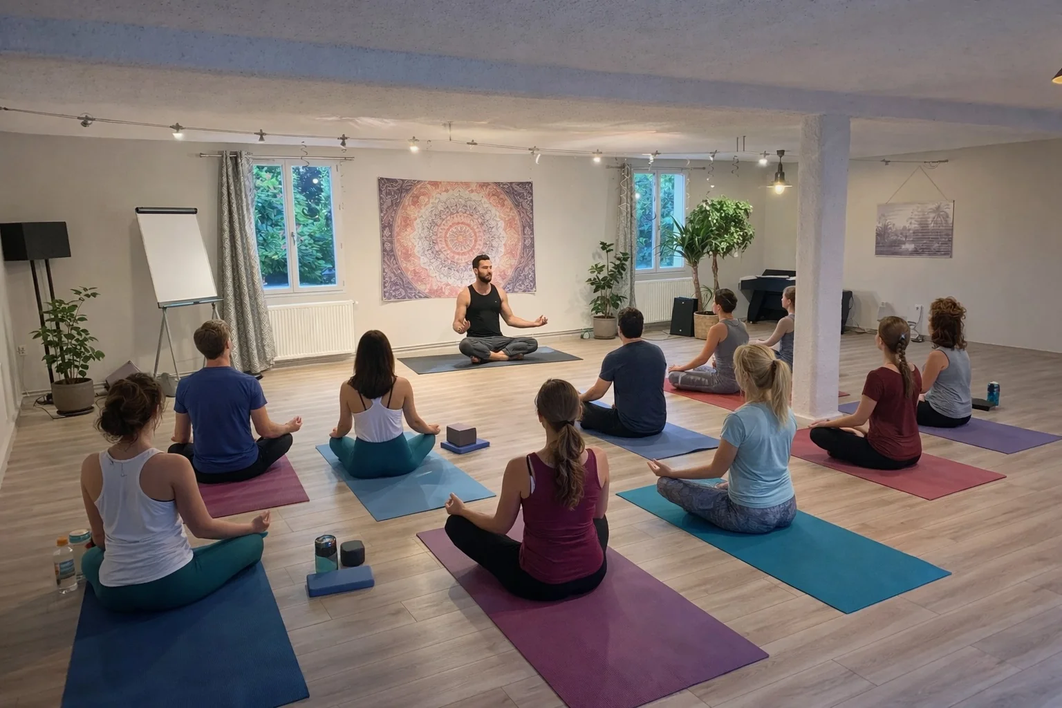 Salle de yoga et méditation au Domaine de la Noiseraie