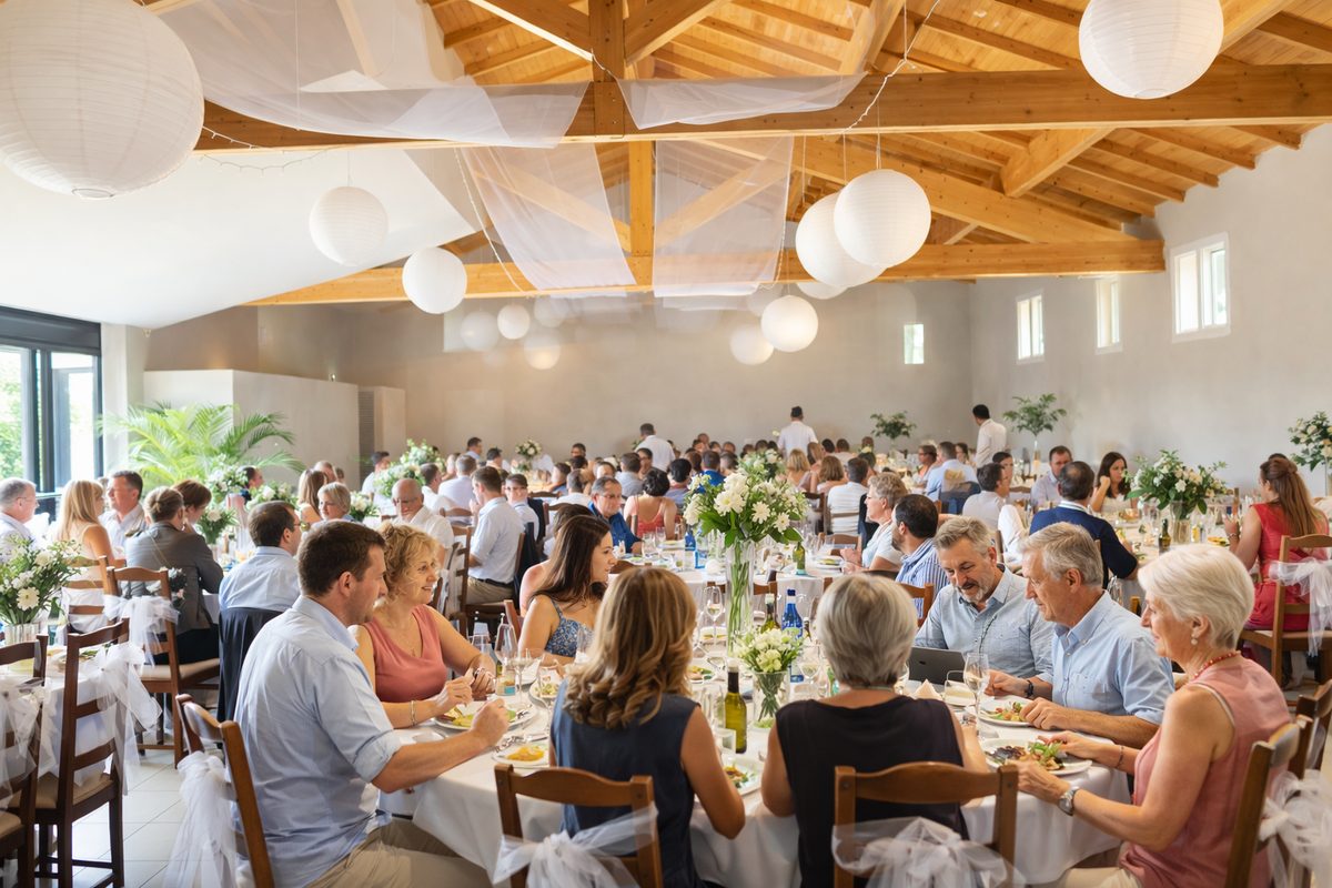 Salle de réception domaine viticole Beaujolais